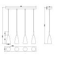 Lampa wisząca FARIN Nikiel mat 4xE14 RL R30694007 | 4017807503234 noxbox lampynox www.lampynox.pl