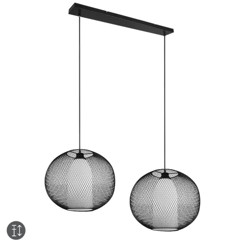 Lampa wisząca FILO Czarny mat 2xE27 Trio 313900232 | 4017807505085 noxbox lampynox www.lampynox.pl