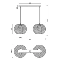 Lampa wisząca FILO Czarny mat 2xE27 Trio 313900232 | 4017807505085 noxbox lampynox www.lampynox.pl