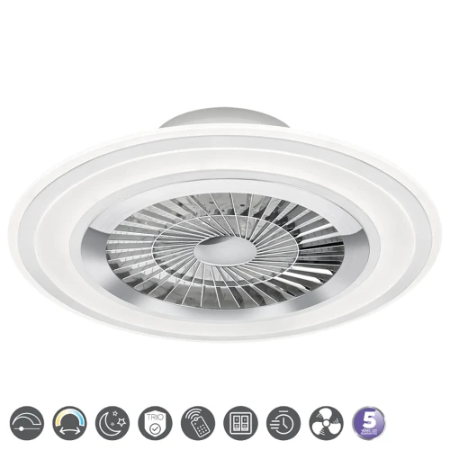 Lampa sufitowa z wentylatorem FLAGA Biały mat, LED 36W, Pilot, barwa światła zmienna ściemnialna RL R62743131 | 4017807495539 noxbox lampynox www.lampynox.pl
