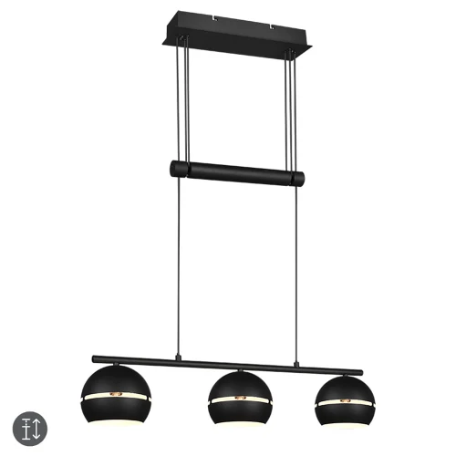 Lampa wisząca FLETCHER Czarny mat 3xE14 Trio 313300332 | 4017807503630 noxbox lampynox www.lampynox.pl