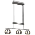 Lampa wisząca FLETCHER Nikiel mat 3xE14 Trio 313300307 | 4017807503647 noxbox lampynox www.lampynox.pl