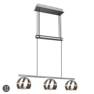 FLETCHER Nikiel mat 3xE14 Lampa wisząca Trio 313300307