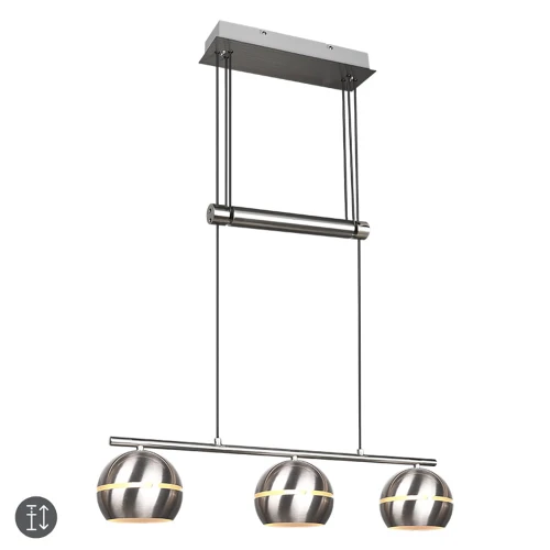 Lampa wisząca FLETCHER Nikiel mat 3xE14 Trio 313300307 | 4017807503647 noxbox lampynox www.lampynox.pl