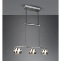 Lampa wisząca FLETCHER Nikiel mat 3xE14 Trio 313300307 | 4017807503647 noxbox lampynox www.lampynox.pl