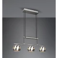 Lampa wisząca FLETCHER Nikiel mat 3xE14 Trio 313300307 | 4017807503647 noxbox lampynox www.lampynox.pl