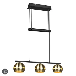 FLETCHER Mosiądz mat 3xE14 Lampa wisząca Trio 313300308