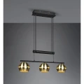 Lampa wisząca FLETCHER Mosiądz mat 3xE14 Trio 313300308 | 4017807503678 noxbox lampynox www.lampynox.pl