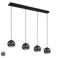 Lampa wisząca FLETCHER Czarny mat 4xE14 Trio 313300432 | 4017807503692 noxbox lampynox www.lampynox.pl