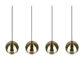 Lampa wisząca FLETCHER Mosiądz mat 4xE14 Trio 313300408 | 4017807503739 noxbox lampynox www.lampynox.pl