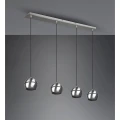Lampa wisząca FLETCHER Nikiel mat 4xE14 Trio 313300407 | 4017807503715 noxbox lampynox www.lampynox.pl