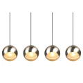 Lampa wisząca FLETCHER Nikiel mat 4xE14 Trio 313300407 | 4017807503715 noxbox lampynox www.lampynox.pl