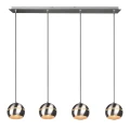 Lampa wisząca FLETCHER Nikiel mat 4xE14 Trio 313300407 | 4017807503715 noxbox lampynox www.lampynox.pl