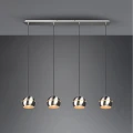 Lampa wisząca FLETCHER Nikiel mat 4xE14 Trio 313300407 | 4017807503715 noxbox lampynox www.lampynox.pl