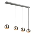 Lampa wisząca FLETCHER Nikiel mat 4xE14 Trio 313300407 | 4017807503715 noxbox lampynox www.lampynox.pl