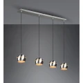 Lampa wisząca FLETCHER Nikiel mat 4xE14 Trio 313300407 | 4017807503715 noxbox lampynox www.lampynox.pl
