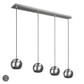 Lampa wisząca FLETCHER Nikiel mat 4xE14 Trio 313300407 | 4017807503715 noxbox lampynox www.lampynox.pl
