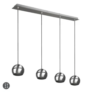 FLETCHER Nikiel mat 4xE14 Lampa wisząca Trio 313300407