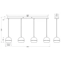 Lampa wisząca FLETCHER Nikiel mat 4xE14 Trio 313300407 | 4017807503715 noxbox lampynox www.lampynox.pl