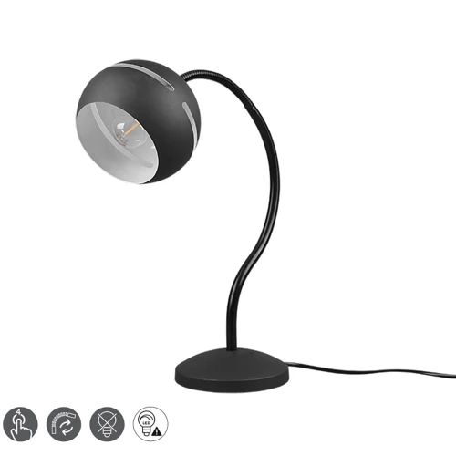Lampka stołowa FLETCHER Czarny mat E14 ściemnialna Trio 593300132 | 4017807507362 noxbox lampynox www.lampynox.pl