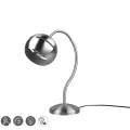 Lampka stołowa FLETCHER Nikiel mat E14 ściemnialna Trio 593300107 | 4017807507379 noxbox lampynox www.lampynox.pl