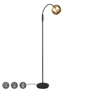 FLETCHER Mosiądz mat E14 Lampa podłogowa stojąca Trio 413300108