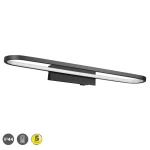 GIANNI Czarny mat z wyłącznikiem LED 22W 3000K IP44 Kinkiet łazienkowy nad lustro Trio 283779132