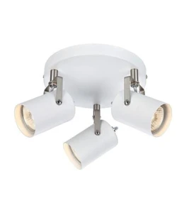 KEY biały | stalowy Ø 24cm 3xGU10 Spot Markslojd 106421