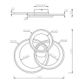 Lampa sufitowa GRANADA Chrom 36W Ściemnialna Trio 673810306 | 4017807505689 noxbox lampynox www.lampynox.pl