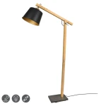 HARRIS Brąz | Czarny E27 Lampa podłogowa Trio 412700132