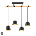 Lampa wisząca HARRIS Brąz | Czarny 4xE27 Trio 312700432 | 4017807502718 noxbox lampynox www.lampynox.pl