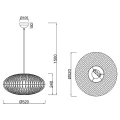 Lampa wisząca HEDDA Sizal Brąz E27 Trio 312300136 | 4017807504620 noxbox lampynox www.lampynox.pl
