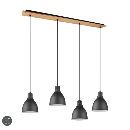 Lampa wisząca HENLEY Czarny mat 4xE27 Trio 310700432 | 4017807502848 noxbox lampynox www.lampynox.pl