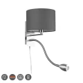 Kinkiet SNAKE HOTEL Szara LED | E14 3W 2000K Trio 271170211 | 4017807508680 noxbox lampynox www.lampynox.pl