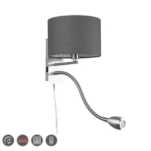 HOTEL Szara LED | E14 3W 2000K Kinkiet SNAKE Trio 271170211