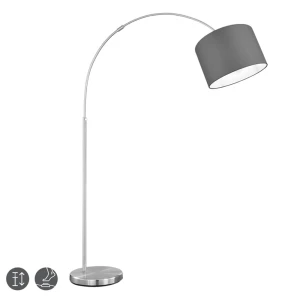 HOTEL Szara E27 Wysokość regulowana Lampa podłogowa stojąca Trio 461100111
