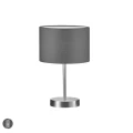 Lampka stołowa HOTEL Szara wys. 32cm E14 Trio 501100111 | 4017807505535 noxbox lampynox www.lampynox.pl