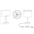 Lampka stołowa HOTEL Szara wys. 32cm E14 Trio 501100111 | 4017807505535 noxbox lampynox www.lampynox.pl