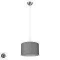Lampa wisząca HOTEL Szary E27 Trio 303300111 | 4017807508703 noxbox lampynox www.lampynox.pl
