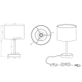 Lampka stołowa HOTEL Szara wys. 55cm E27 Trio 511100111 | 4017807508710 noxbox lampynox www.lampynox.pl