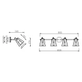 Spot JAIPUR Czarny mat 4xE27 RL R80614032 | 4017807508758 noxbox lampynox www.lampynox.pl