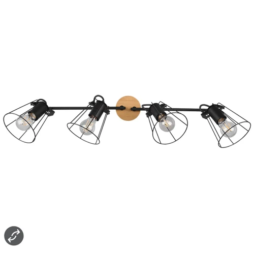 Spot JAIPUR Czarny mat 4xE27 RL R80614032 | 4017807508758 noxbox lampynox www.lampynox.pl