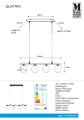 Lampa wisząca QUATTRO czarny 4xG9 Markslojd 107574 | 7330024580381 noxbox lampynox www.lampynox.pl