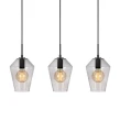Lampa wisząca potrójna RETRO czarny | szary przydymiony 3xE27 Markslojd 107132 | 7330024572690 noxbox lampynox www.lampynox.pl