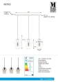 Lampa wisząca potrójna RETRO czarny | szary przydymiony 3xE27 Markslojd 107132 | 7330024572690 noxbox lampynox www.lampynox.pl