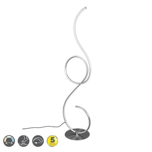 Lampa podłogowa JIVE Nikiel mat LED DIM 23W 2700-6000K Ściemnialna Trio 423410107 | 4017807506297 noxbox lampynox www.lampynox.pl