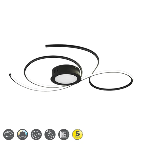 Lampa sufitowa JIVE Czarny mat LED DIM Pilot 48W 2700-6000K Ściemnialna Trio 623419232 | 4017807506280 noxbox lampynox www.lampynox.pl