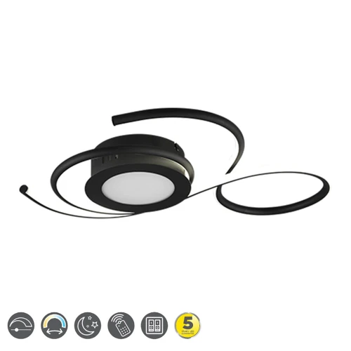 Lampa sufitowa JIVE Czarny mat LED DIM Pilot 36W 2700-6000K Ściemnialna Trio 623410232 | 4017807506259 noxbox lampynox www.lampynox.pl
