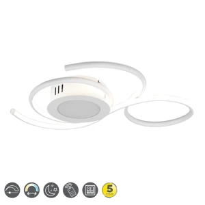 JIVE Biały mat LED DIM Pilot 36W 2700-6000K Ściemnialna Lampa sufitowa Trio 623410231
