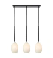 Lampa wisząca potrójna SALUT czarny | biały 3xE14 Markslojd 106808 | 7330024566781 noxbox lampynox www.lampynox.pl